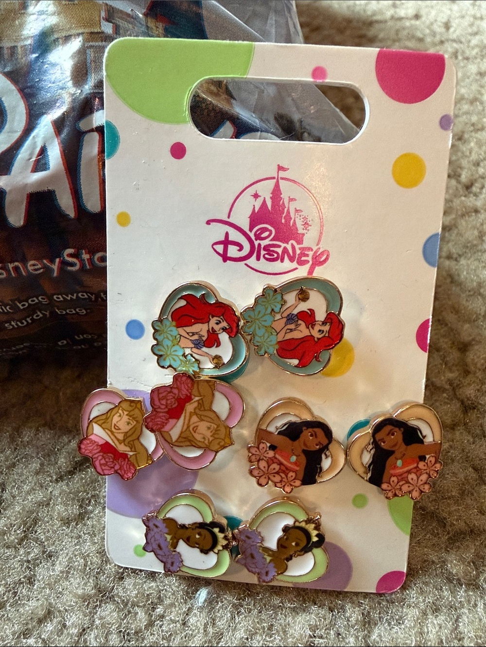 Disney Parks Princess Earrings- Set of 4
